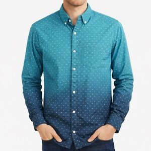 American Eagle Outfitters Teal Gradient Button Down XL